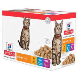 Hill's Adult para gatos - 24 x 85 g - Selección de carne y pescado