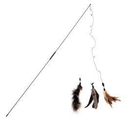 Caña con plumas 3 en 1 XXL para gatos - 1 unidad