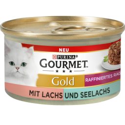 Gourmet Gold Ragú Refinado 48 x 85 g - Duo Salmón y Abadejo