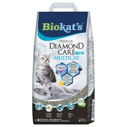 Biokat's DIAMOND CARE MultiCat Fresh arena aglomerante Pack % - 2 x 8 l
