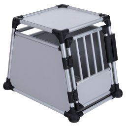 Jaula de transporte Trixie de aluminio - M: 55 x 78 x 62 cm (L x An x Al)
