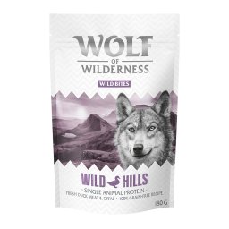 Wolf of Wilderness Wild Bites - Pack Ahorro 3 x 180 g - Wild Hills, con pato