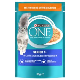 PURINA ONE Senior 7+ - 52 x 85 g - Con pollo y judías verdes
