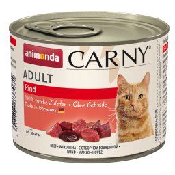 animonda Carny Adult 12 x 200 g - Pack Ahorro - Carne pura de vacuno