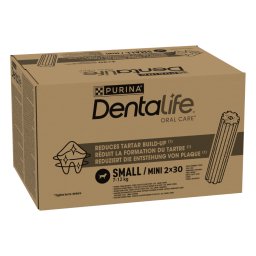 PURINA Dentalife snacks dentales para perros pequeños (7-12 kg) - 60 barritas (20 x 49 g)