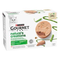 Purina Gourmet Nature's Creations Mousse 24 x 85 g - Salmón y judías verdes