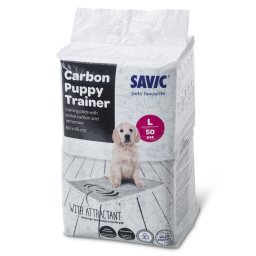 Savic empapadores Puppy Trainer con carbón activo para perros - Pack % - Grandes, 2 x 50 unidades