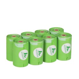 Bolsas biodegradables HAFENBANDE para heces - 8 rollos de 15 bolsas cada uno