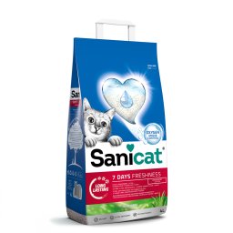 Sanicat 7 Days Aloe Vera arena absorbente para gatos - Pack % - 4 x 4 l