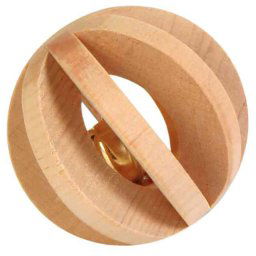 Bola de madera con casacabel Trixie para roedores - 6 cm de diámetro