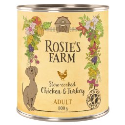 Pack ahorro Rosie's Farm 24 x 800 g - Pollo y pavo