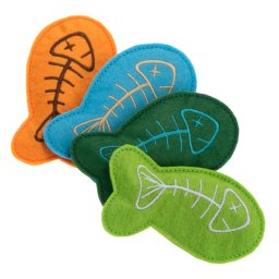 Peces Marlin juguete con catnip para gatos - Set de 4 unidades