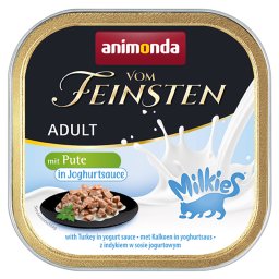 animonda Vom Feinsten Adult Milkies en salsa 32 x 100 g - Pavo en salsa de yogur