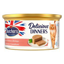 Butcher's Delicious Dinners comida húmeda para gatos 24 x 85 g - Salmón y gambas