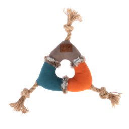 Juguete para perros TIAKI Cuerda de felpa triangular - Diámetro: 17 cm