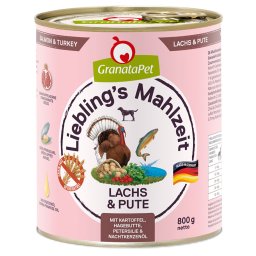 GranataPet Liebling's Mahlzeit 6 x 800 g - Salmón y pavo