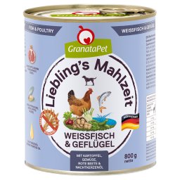 GranataPet Liebling's Mahlzeit 6 x 800 g - Pescado blanco y ave