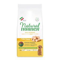 Natural Trainer Adult Small & Toy con pollo fresco y arroz - Pack % - 2 x 7 kg