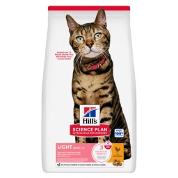 Pack ahorro Hill's Science Plan Feline pienso para gatos - Adult Light con pollo - 2 x 10 kg