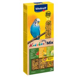 Vitakraft Trio-Mix periquito: sésamo, hierbas y kiwi - 1 x 3 barritas