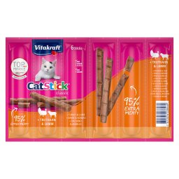 Vitakraft Cat Stick snacks para gatos - Pavo y cordero (6 x 6 g)