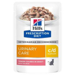 Hill's c/d Prescription Diet Multicare Urinary Care sobres para gatos - 24 x 85 g (salmón)
