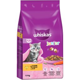 Whiskas Junior con pollo - Pack % - 2 x 1,9 kg