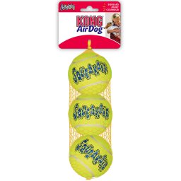 Pelotas KONG Airdog Squeakair Ball para perros - M: diámetro 6 cm (3 uds.)