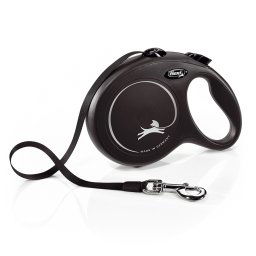 Correa extensible flexi New Classic con cinta de 8 m - Negro L