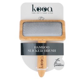 kooa carda de bambú para perros y gatos - 15,5 x 12,2 cm (L x An)