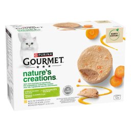 Purina Gourmet Nature's Creations Mousse 48 x 85 g - Pollo y zanahorias