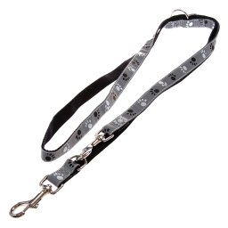 Correa ajustable y reflectante Trixie color gris - 200 cm x 20 mm (LxAn)