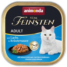 animonda vom Feinsten Adult Sin cereales en salsa - 24 x 100 g - Salmón en salsa de finas hierbas