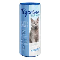Tigerino Refresher desodorante de arcilla natural para arena, 3 variedades - Olor a flor de algodón - Pack % 2 x 700 g