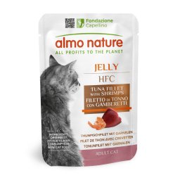 Almo Nature HFC Jelly 6 x 55 g - Filete de atún con gambas