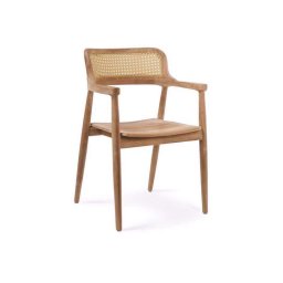 Sillon Madera Natural de Teca Actual con Rejilla Serie Tokio