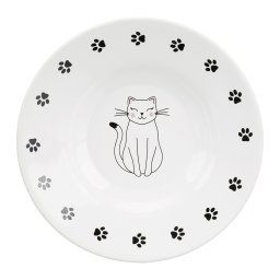 Comedero de cerámica Trixie para gatos chatos - 200 ml, 15 cm diám.