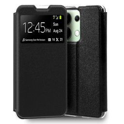 Cool Funda Flip Cover Tipo Libro Liso Negro para Xiaomi Redmi Note 13