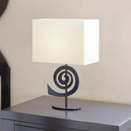 Lampara Pie Moderna Para Mesita Acero Colores Serie Hellen