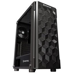 Nfortec Azir Torre ATX Frontal 3D Mallado 4 Ventiladores Cristal Templado Negra