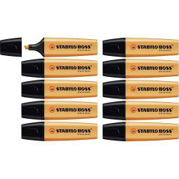 STABILO Boss Original 10 Marcadores Fluorescentes Naranja