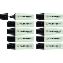 STABILO Boss Original Pastel 10 Marcadores Fluorescentes Menta