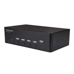 Startech Switch Conmutador KVM de 4 Puertos HDMI 4K de 30Hz de Pantalla Doble