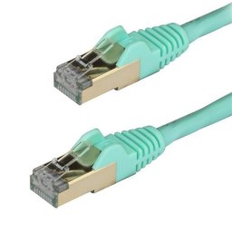 StarTech Cable de Red STP Snagless Cat 6A 0.5m Aguamarina