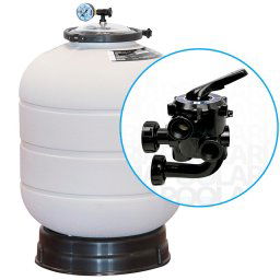 Filtro Millennium Lateral AstralPool depuradora piscina - Con válvula tornillos - Ø 430 mm - salidas 1½''