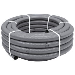 Tubería pvc flexible hidrotubo gris - Ø 75 mm - rollo 25 metros