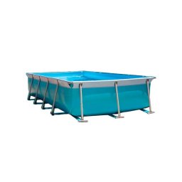 Piscina Max desmontable rectangular IASO - Kit filtración arena 6 m3/h + skimmer flotante + escalera - MAX-1 - 540 x 365