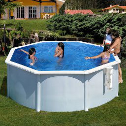 Piscina Gre Bora Bora circular acero chapa blanca - Ø 460