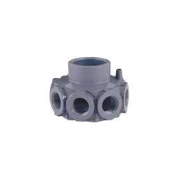 Cabezal colector pvc para filtros para brazos de 1" - Ø 50 int. y Ø 63 ext. - 8 brazos