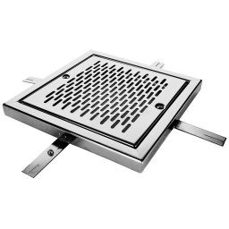 Reja de desagüe cuadrada en acero inox AstralPool - 30766 - AISI-316 - 400 x 400 mm - Caudal máx 83 m3/h (0,5m/s)